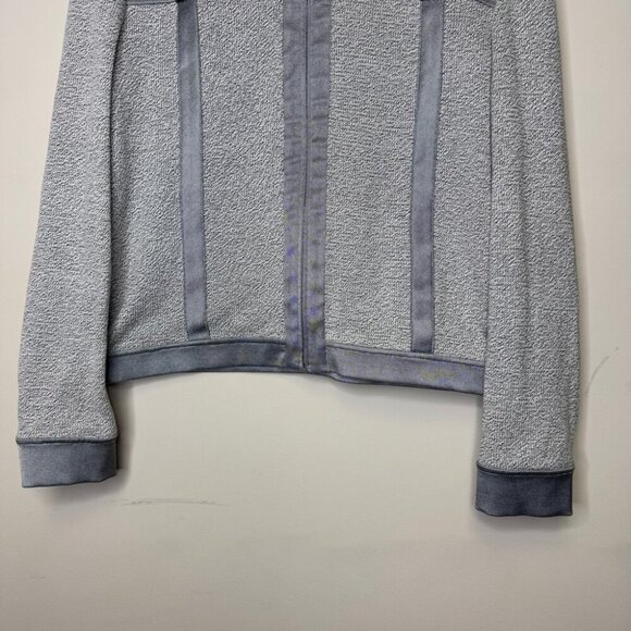 St. John Sport by Marie Gray Heathered Mixed Media Knit Jacket SIze Large - Picture 3 of 15